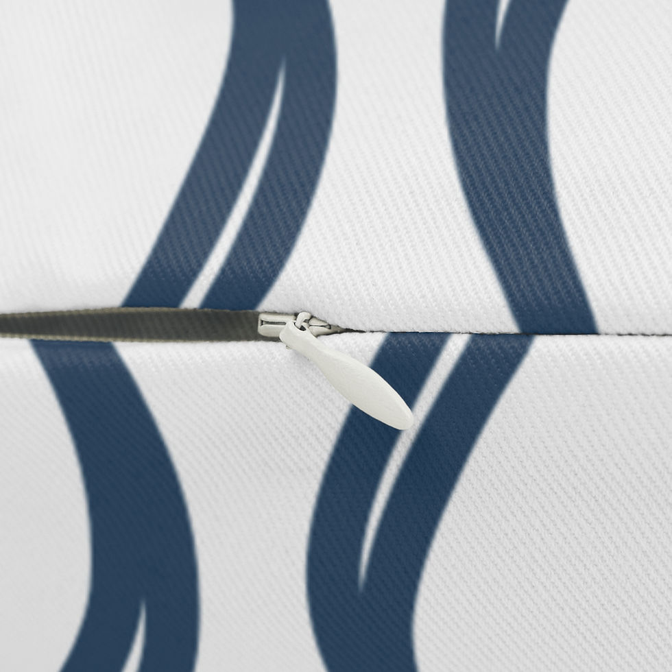 Thumbnail: Navy Ocean Swell  Lumbar Pillow