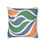 Thumbnail: Pillow cover with a bold abstract wave design in green, blue, orange, and white, creating a modern and dynamic look.