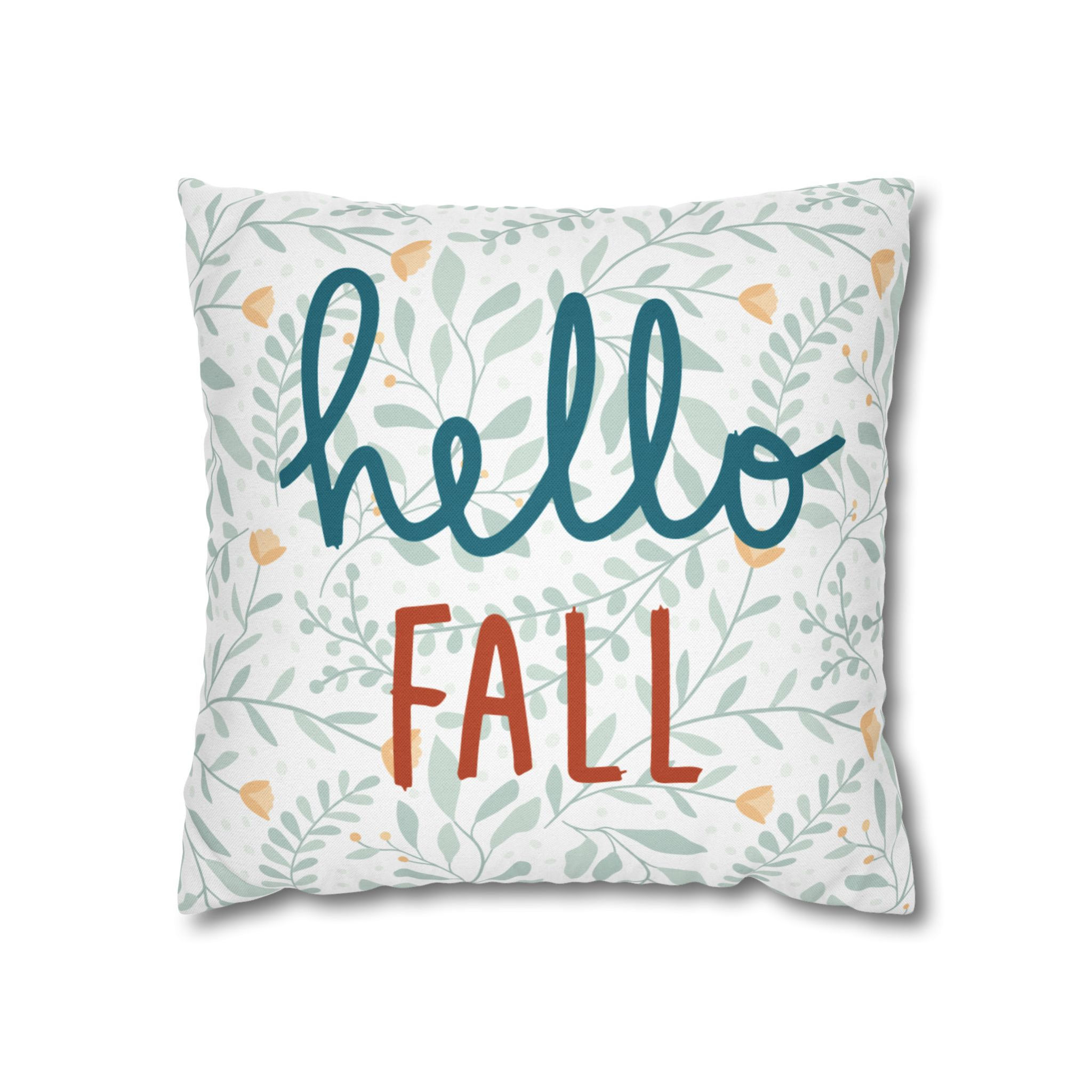 "Hello Fall" Autumn-Themed Decorative Pillow Cover