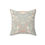 Thumbnail: Faux suede pillow with blush pink and cream wildflowers on a soft blue background for a vintage floral touch.