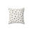 Thumbnail: Faux suede pillow with scattered navy polka dots on a cream background, ideal for playful, modern, or minimalist interiors.
