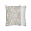 Thumbnail: Cushion cover with symmetrical blush pink floral pattern on a muted blue background, creating a soft & elegant vintage look.