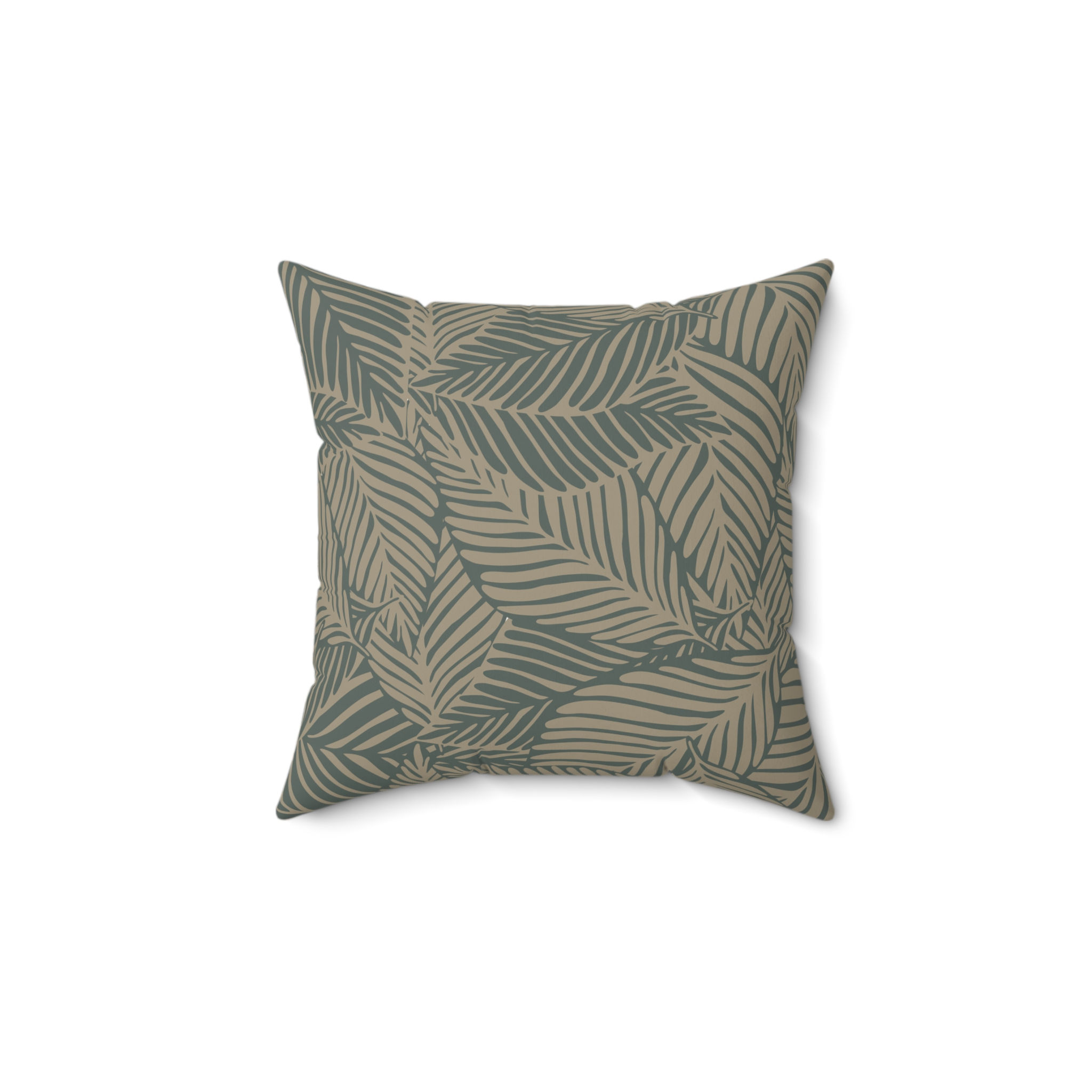 Tropical Leaf Faux Suede Square Pillow - Boho Home Decor