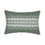 Thumbnail: Forest green lumbar cushion with white Nordic knit-inspired snowflakes and geometric holiday pattern