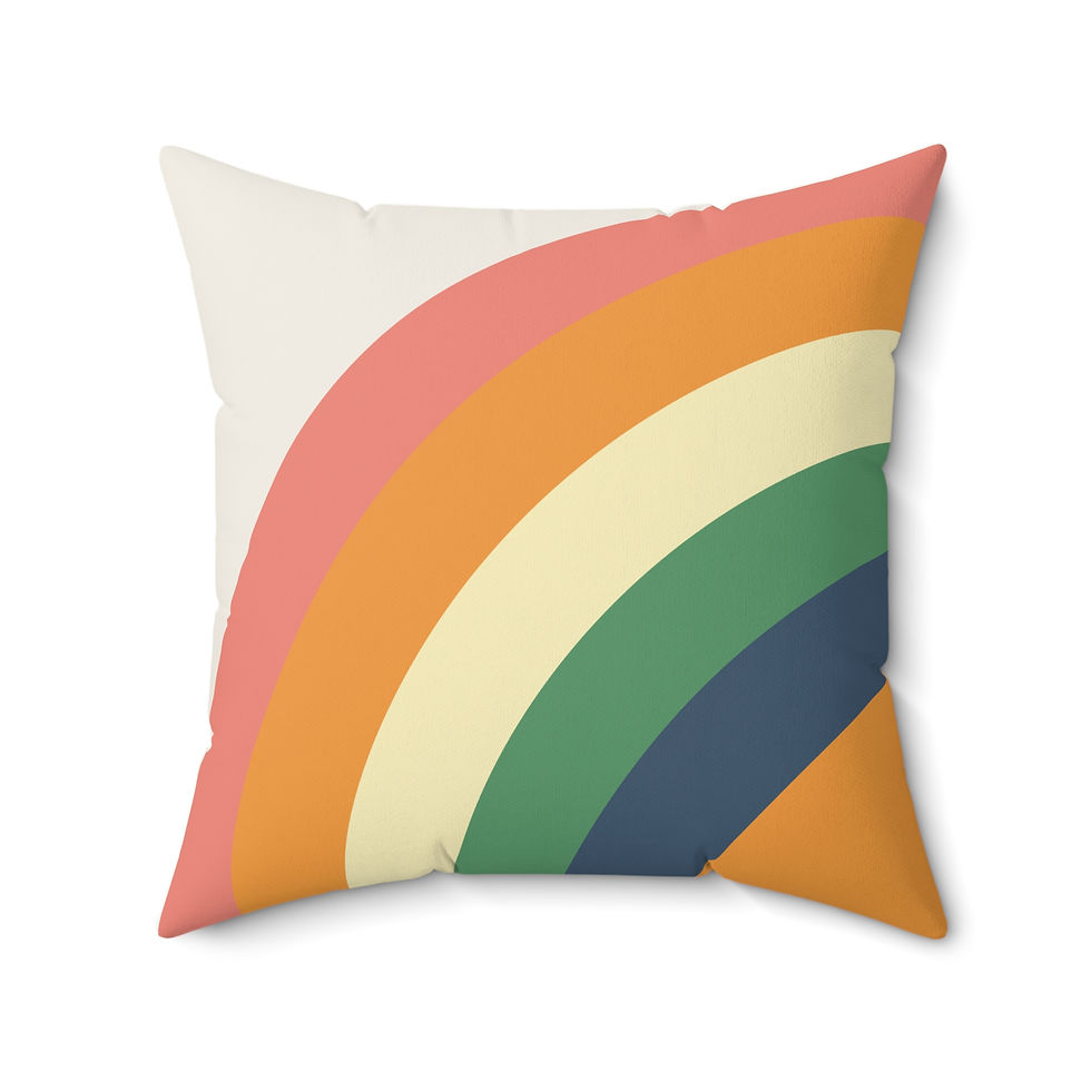 Thumbnail: Rainbow Faux Suede Pillow - Vivid Home Decor for Cozy Spaces