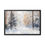 Thumbnail: Framed wall art print of a snowy forest path with pine and birch trees in soft winter tones