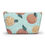Thumbnail: Accessory pouch with orange fruit and floral pattern on a light blue background, perfect for travel or everyday essentials.