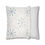 Thumbnail: White decorative pillow cover with light gray branches and stylized blue snowflakes in a calm winter design