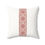 Thumbnail: Faux suede pillow with blush medallion stripe on a white background, perfect for adding a soft, romantic touch to any space.