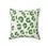 Thumbnail: Faux suede pillow with modern green and gray leopard print on a cream background, perfect for bold and stylish home decor.