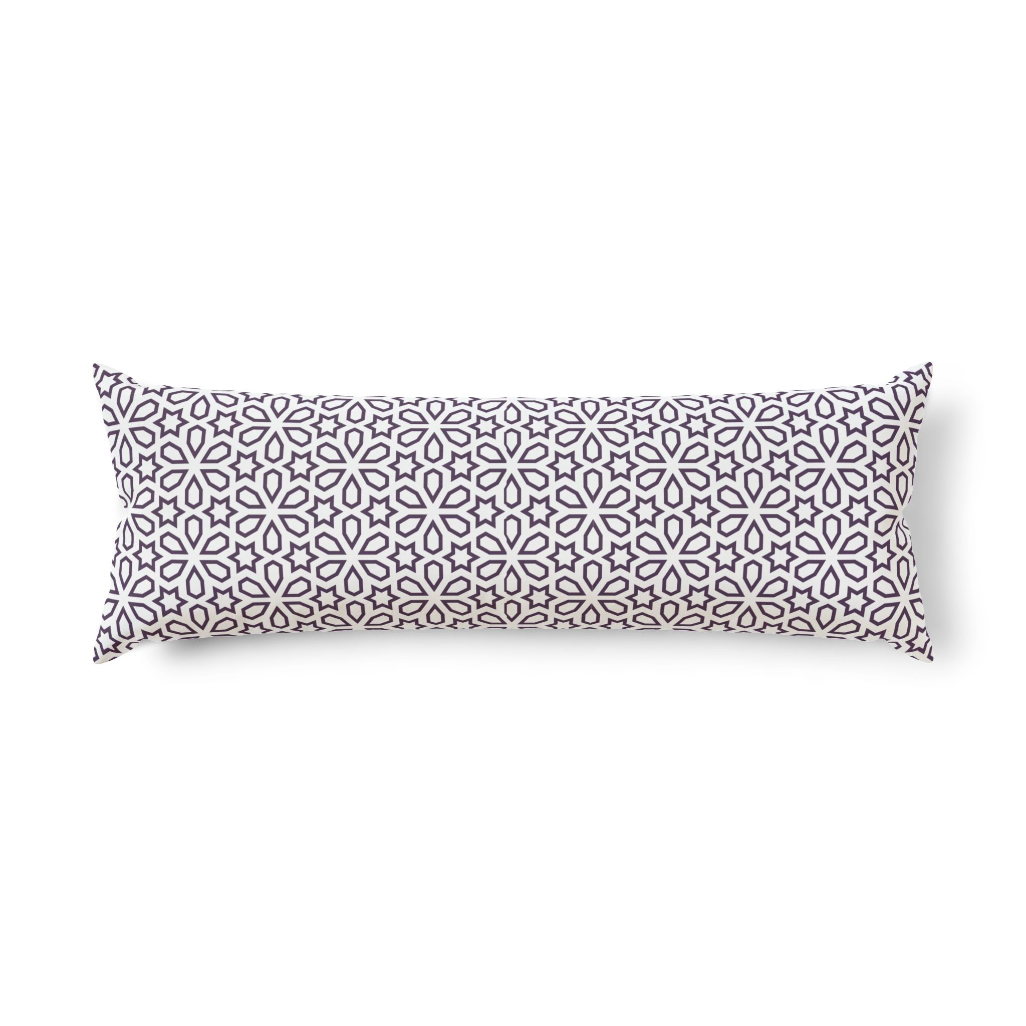 Moroccan Star Lattice Body Pillow - Deep Plum