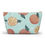 Thumbnail: Accessory pouch with orange fruit and floral pattern on a light blue background, perfect for travel or everyday essentials.