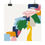 Thumbnail: Colorful abstract wall art with bold brush strokes in blue, yellow, green, pink, and orange tones.