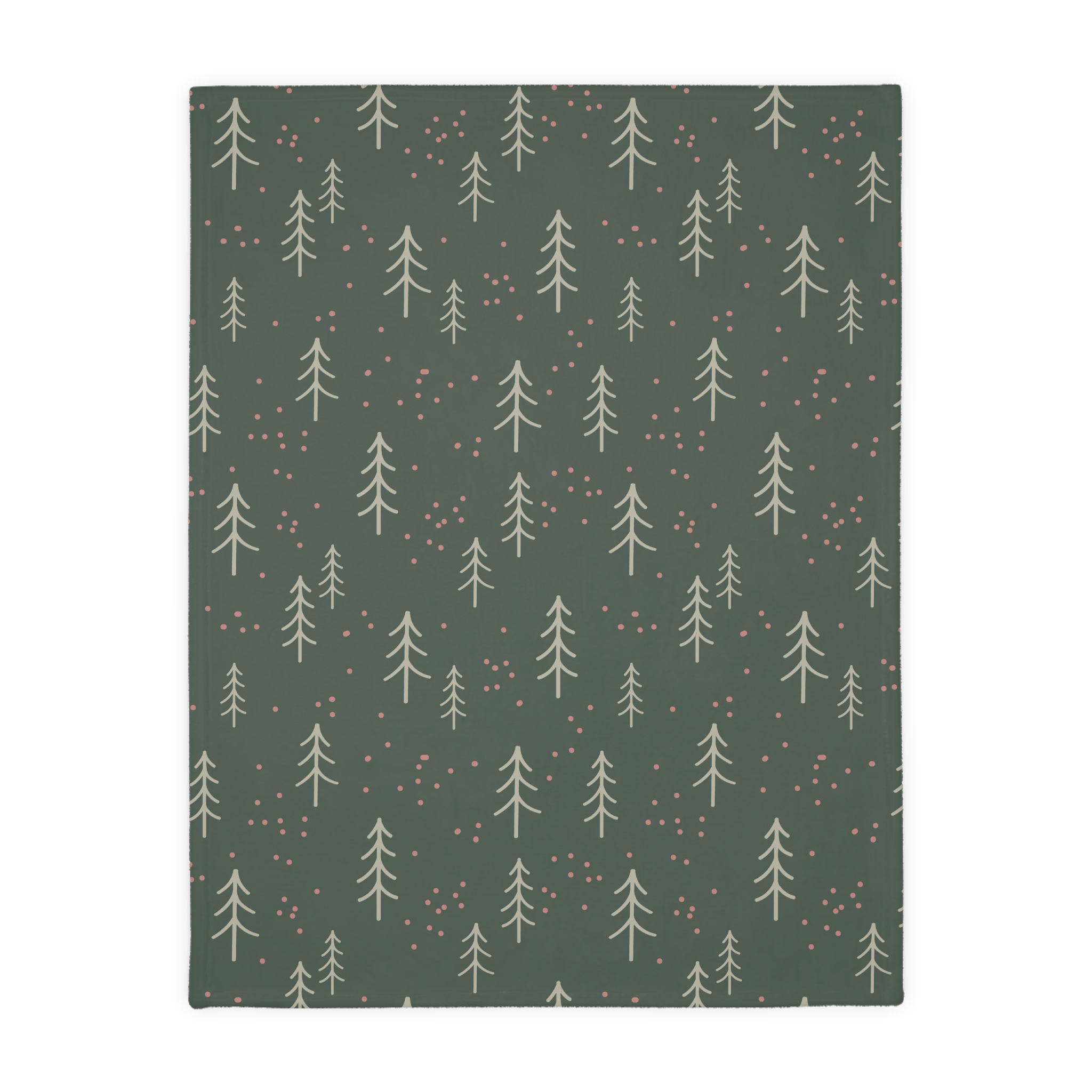 Holiday Pines Velveteen Microfiber Blanket - Forrest Green
