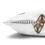Thumbnail: White pillowcase with a scattered pattern of softly illustrated moths and butterflies in muted natural tones of brown, green,