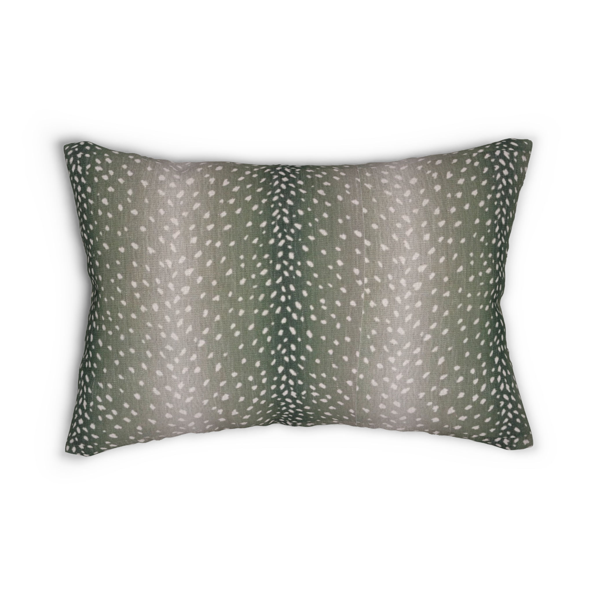 Charcoal Grey Fawn Print Lumbar Pillow 