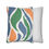 Thumbnail: Pillow cover with a bold abstract wave design in green, blue, orange, and white, creating a modern and dynamic look.