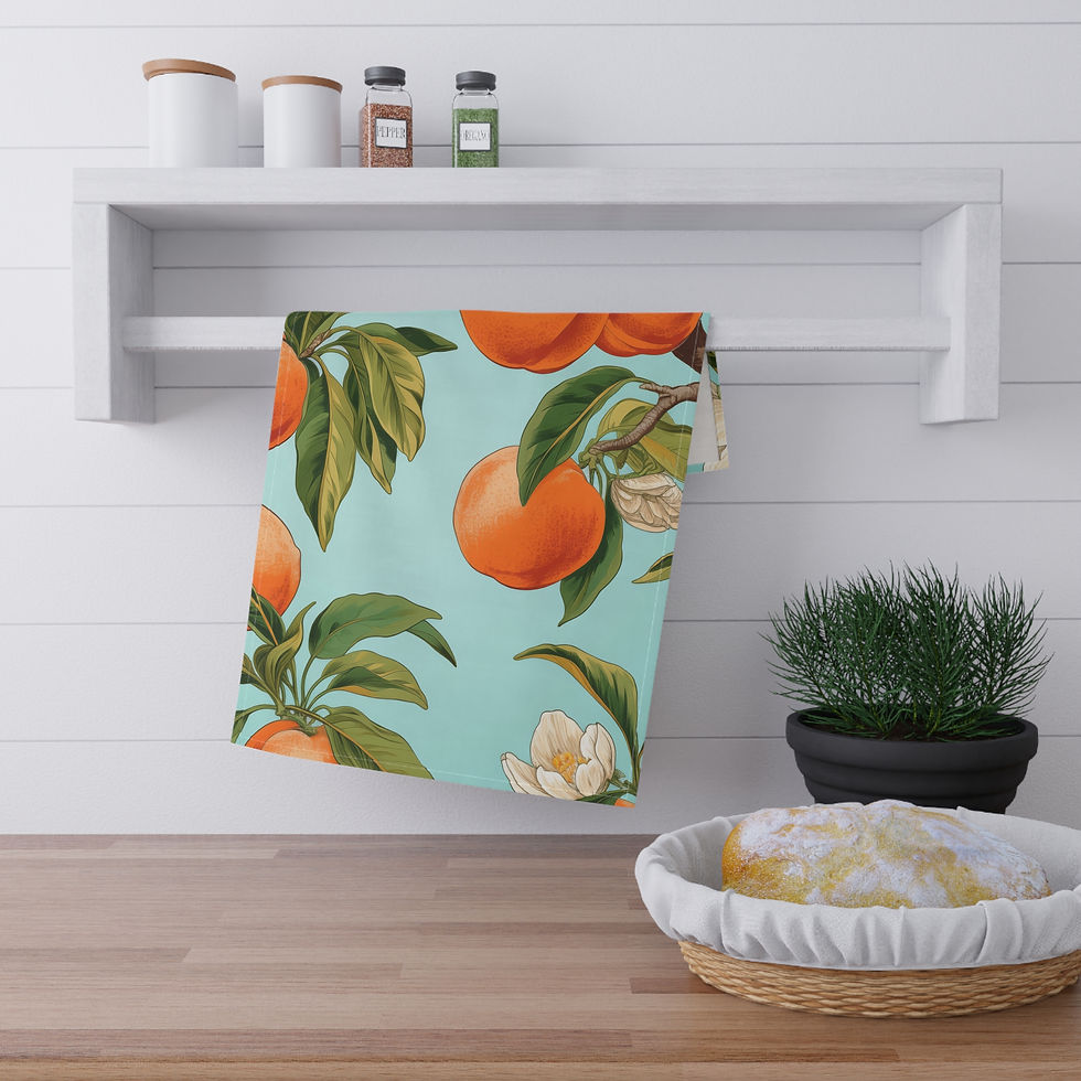 Thumbnail: Vintage Orange Grove Tea Towel 