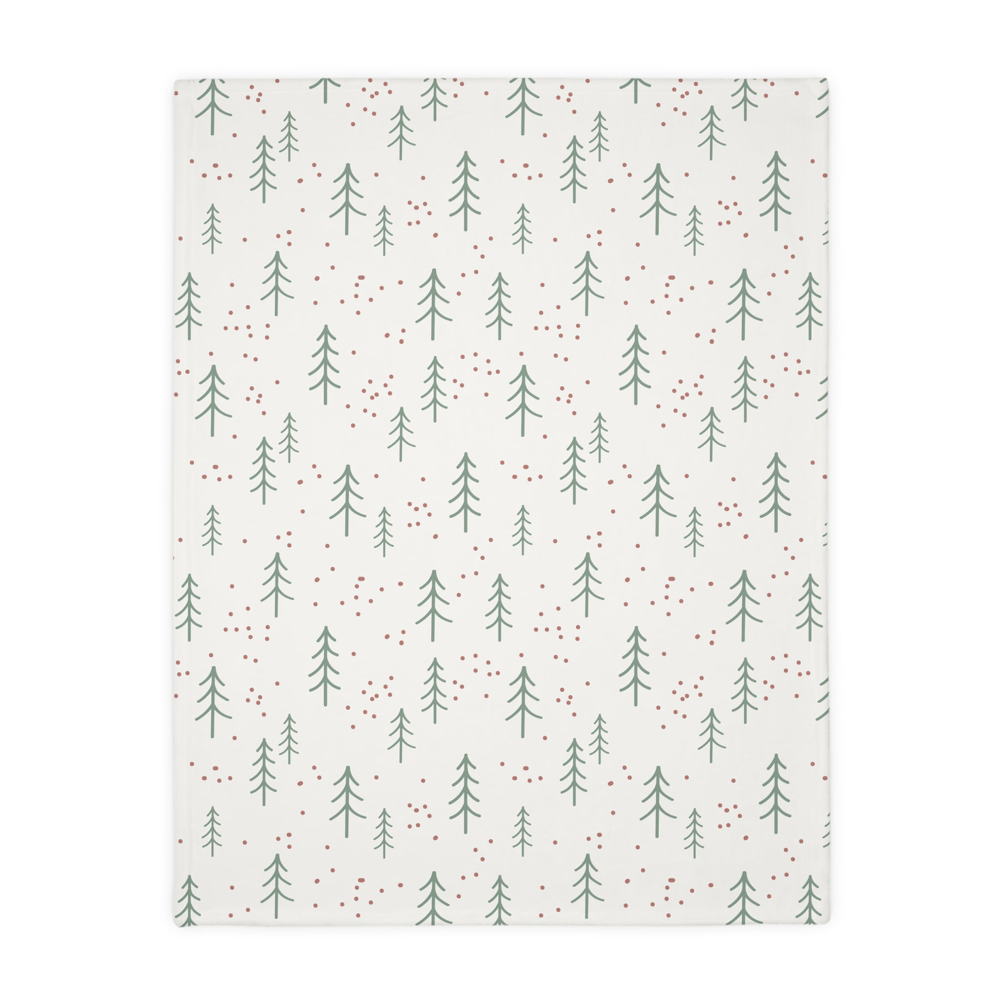 Holiday Pines Velveteen Microfiber Blanket