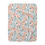 Thumbnail: Soft Sherpa throw blanket with abstract floral leaf design in peach and green tones, draped over a sofa and styled in a moder