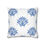 Thumbnail: Square throw pillow with blue floral motif patterns on a white background, ideal for elegant and modern home decor.