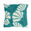 Thumbnail: Outdoor pillow with bold teal and cream abstract floral design, adding vibrant tropical energy to patio or garden spaces.