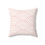 Thumbnail: Faux suede pillow with a soft blush pink scalloped wave pattern on a clean white background.