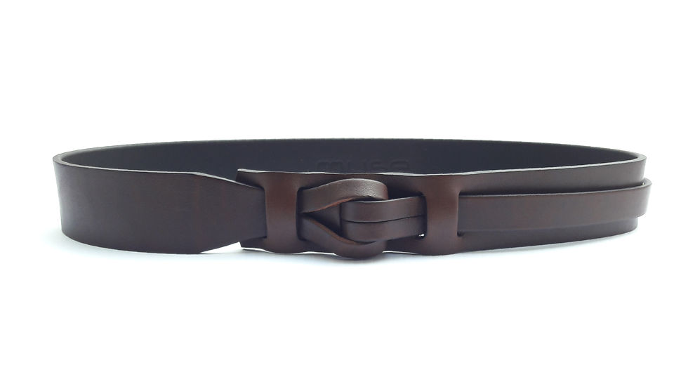 Thumbnail: 1-1/2 Brown Muse Qallu Leather Belt