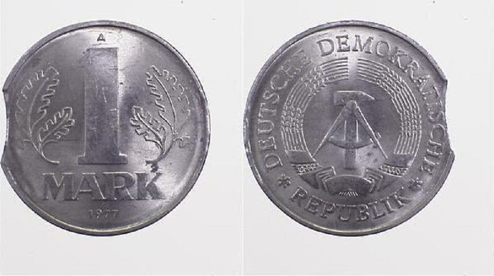 1 Mark DDR 77A großes Zainende prfr J1514 prfr 1 Mark