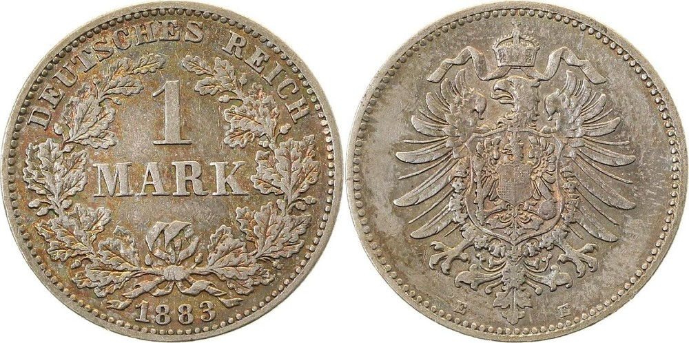 1 Mark 1883 E ss/vz J009 00983E-2-5-GG-PAT