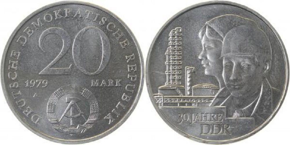 20 Mark 30J DDR Portrait 79 prfr J1573 prfr 20 Mark