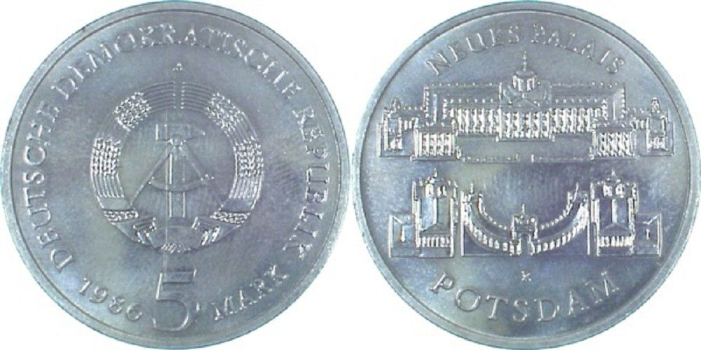 5 Mark Rotes Rathaus Berlin 1987A Pp Original Top! J1614 Pp 5 Mark