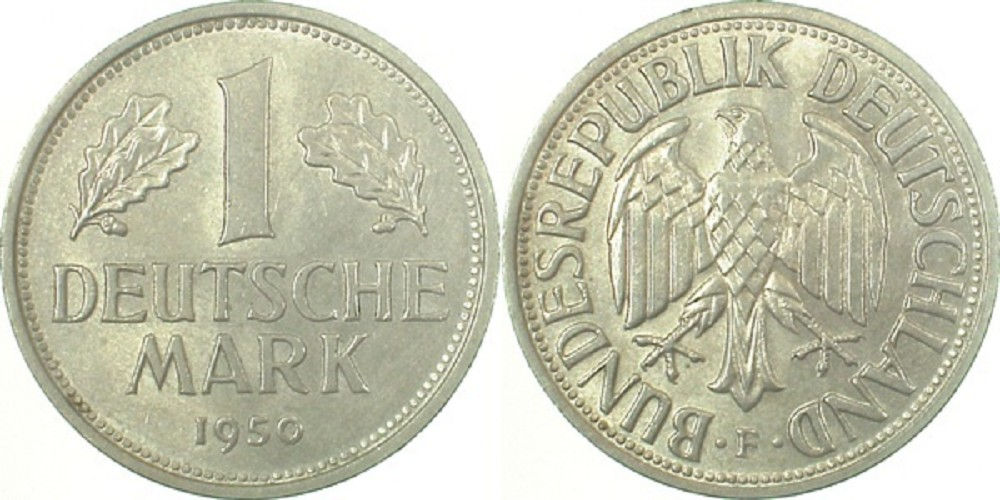 1 Deutsche Mark 1950 F 1 DM J385