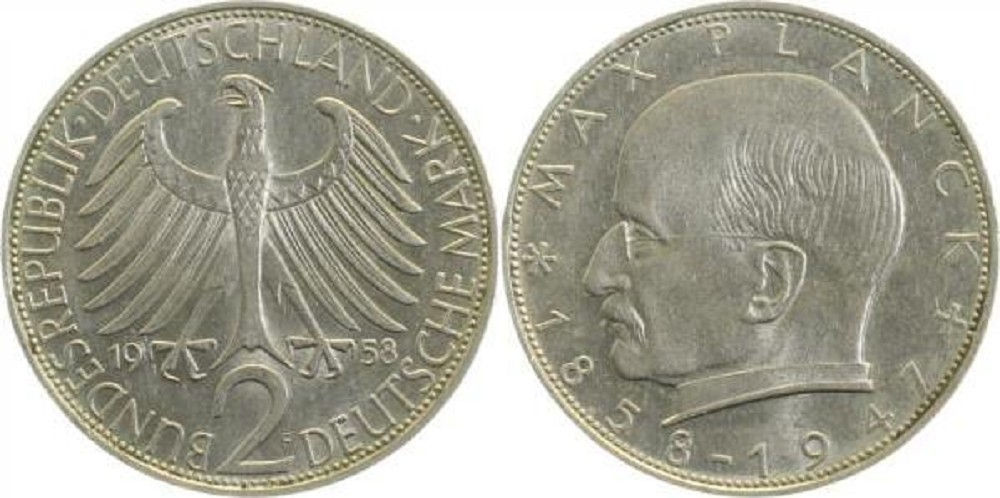 2 DM Max Planck 58F vz/st J392 vz/st 2 DM