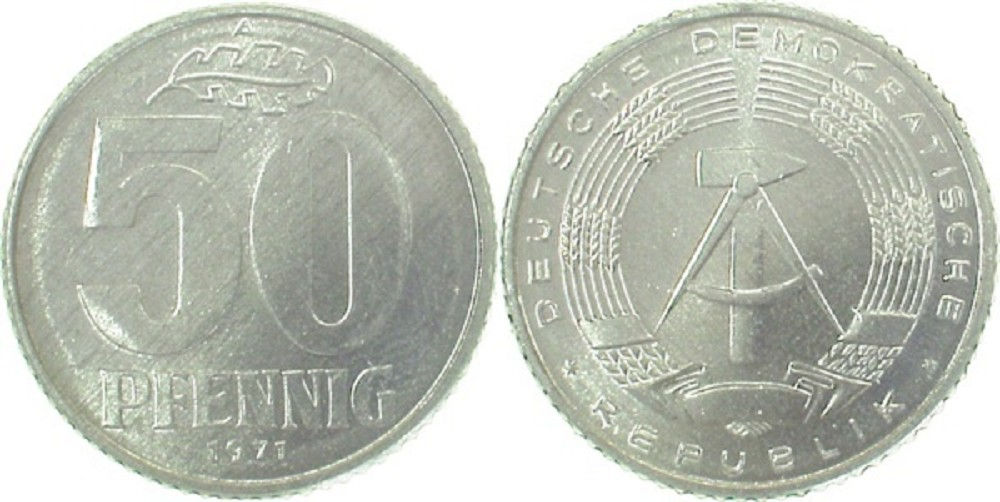 50 Pfennig DDR 1971A ss J1512 ss 50 Pfennig