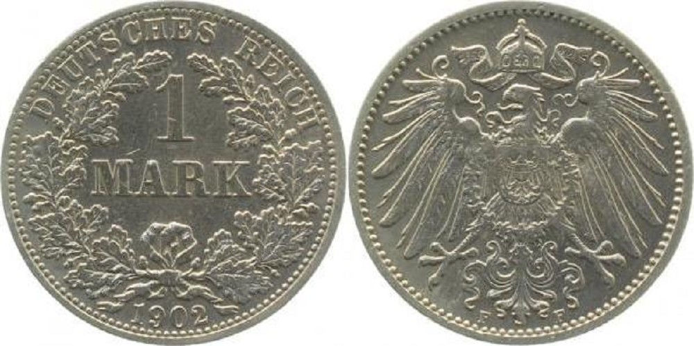 1 Mark 1902 F J017 Gedenkmünzen