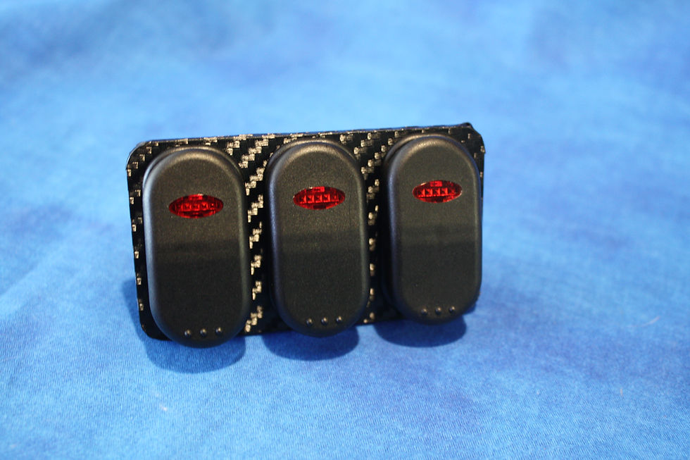 Thumbnail: "B" Cubby Hole Switch Plate  for 09-14 GEN 12 F-150 3-Hole Large Switch