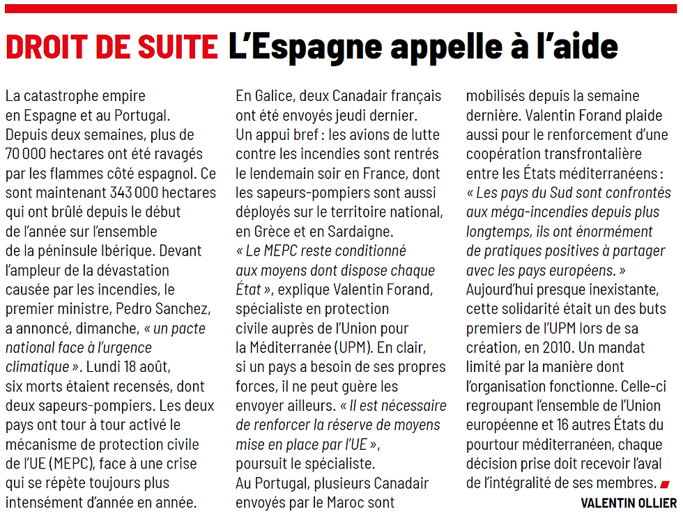 #Espagne #Incendie #Incendies #feu #coopération #europe #méditerranée