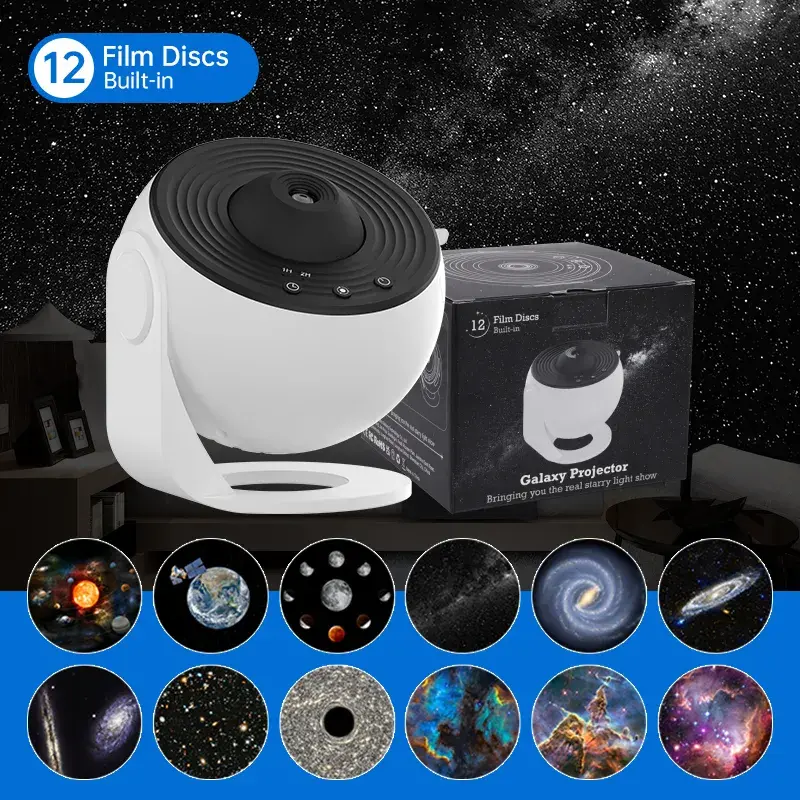 Thumbnail: Galaxy Starry Sky Night Light 12-Scenario Rotating Planetarium Projector