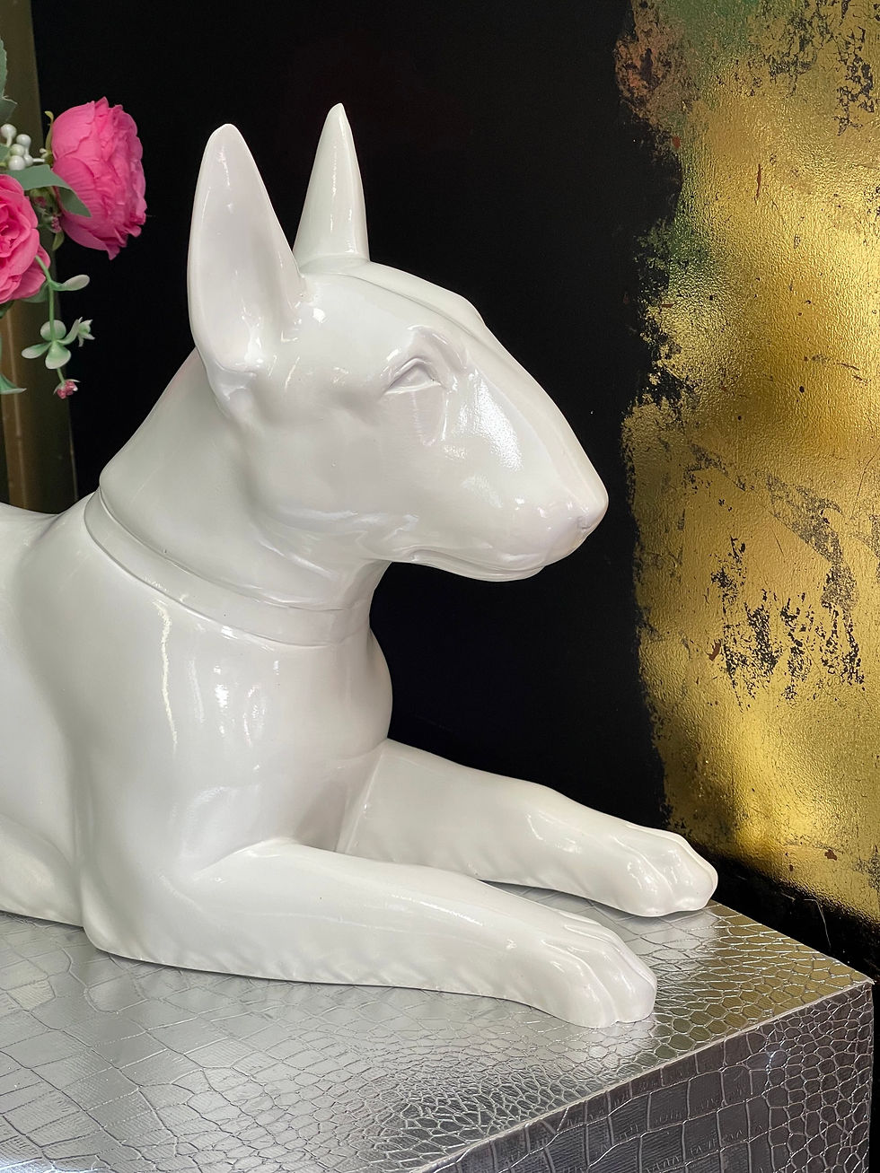 Thumbnail: 45cm White Dog English Bull Terrier Large Ornament