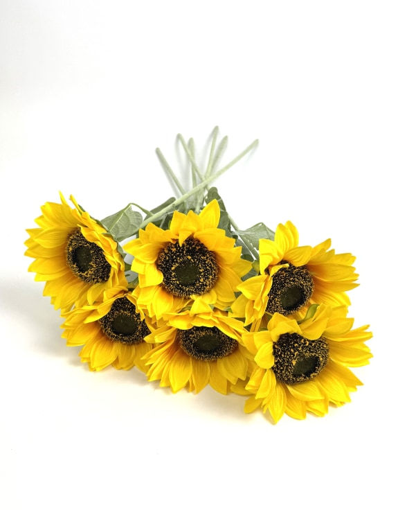 Thumbnail: Artificial Single Sunflower Stem 70cm