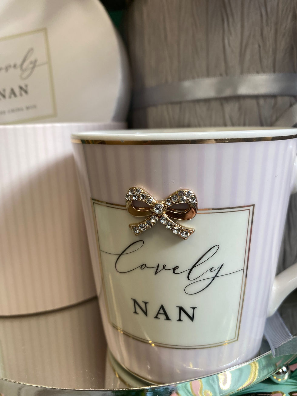 Thumbnail: Luxury Diamante Bow I Love You Nan Mug Gift Boxed