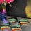 Thumbnail: Set of 4 Green Agate Effect Glass Coasters with Holder 