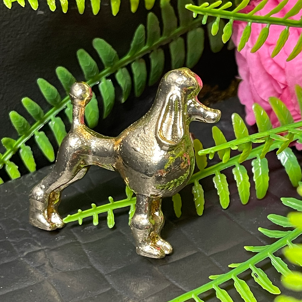 Thumbnail: Gold Metal Poodle Drawer Knob Handle