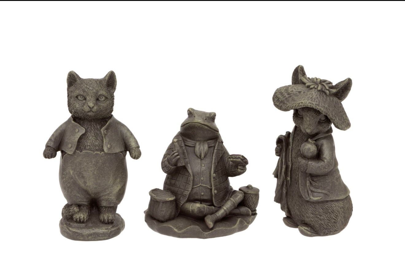 Tom Kitten Jeremy Fisher and Benjamin Bunny Set Of 3 Beatrix Potter Ornaments