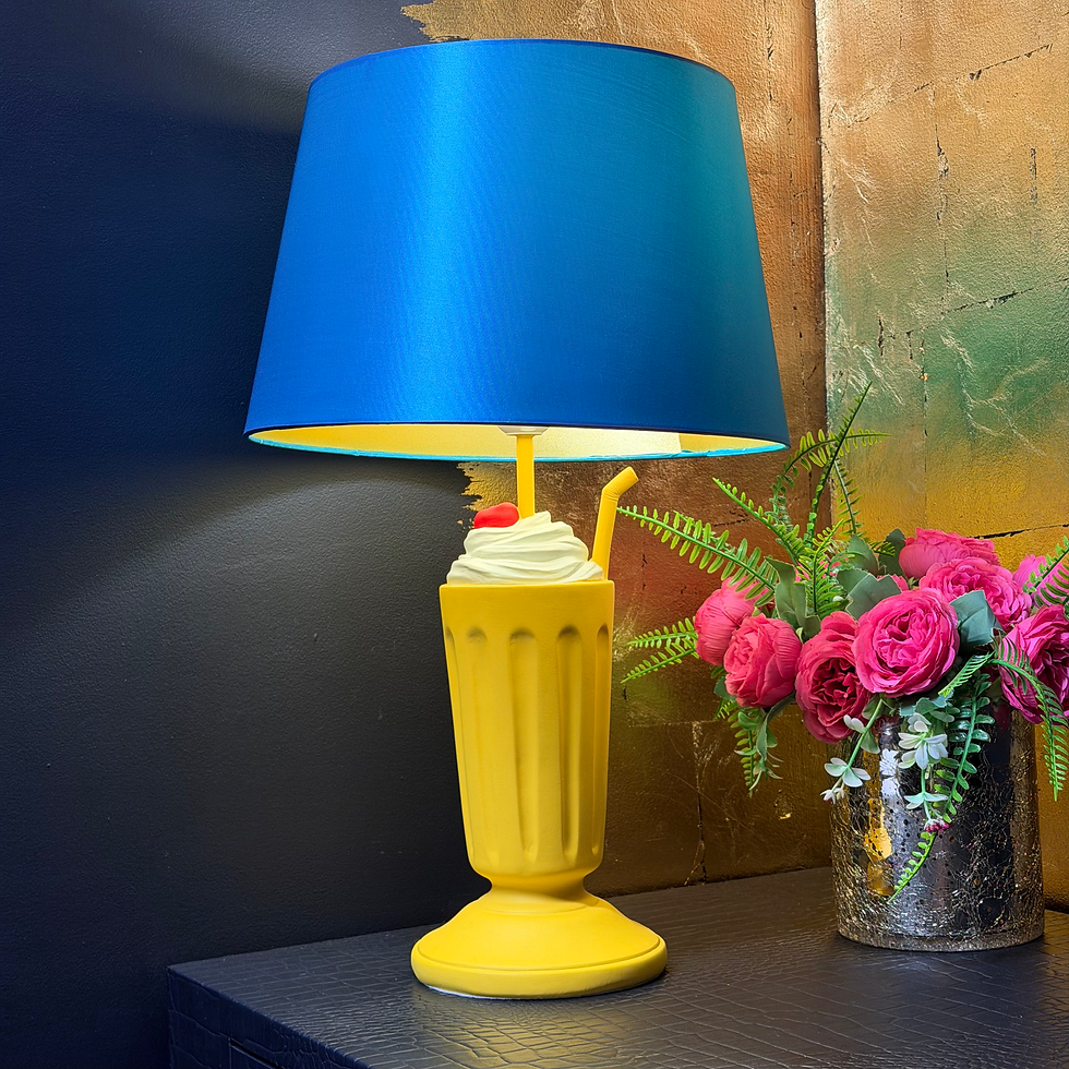 Thumbnail: Milkshake Table Lamp With Blue Shade