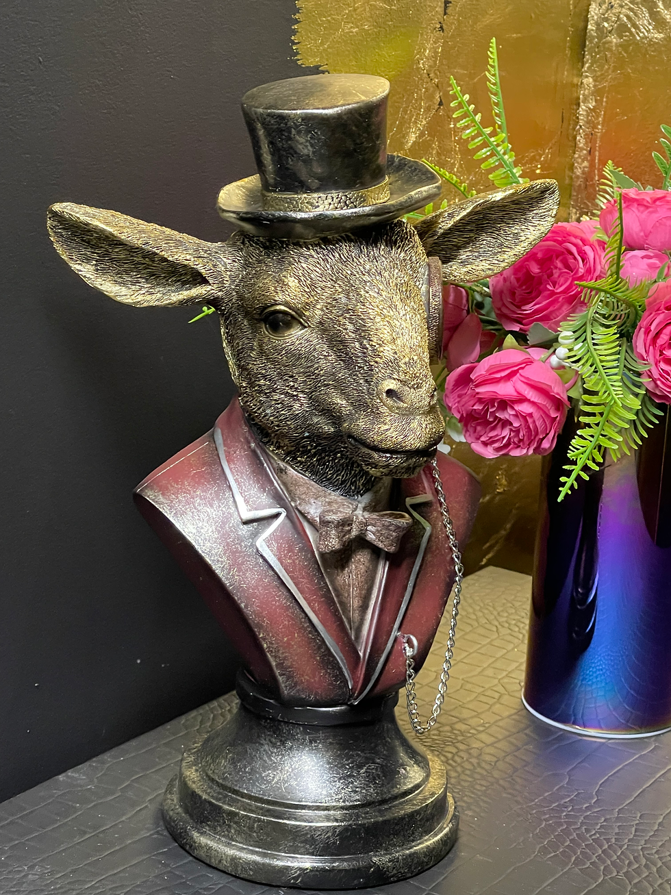 Thumbnail: Large Goat in a Top Hat and Monocle Bust 35cm