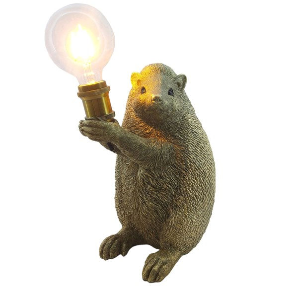 Thumbnail: Large Gold Hedgehog Lamp 34cm