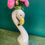 Thumbnail: Pink Ceramic Flamingo Head Vase 25cm