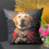 Thumbnail: Double Sided Golden Retriever Labrador King Velvet Cushion 